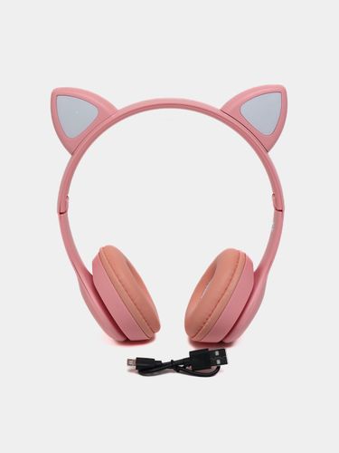 Беспроводные Bluetooth наушники с кошачьими светящимися ушками Cat Ear P47 M, O'zbekistonda