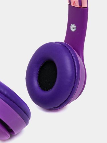 Беспроводные Bluetooth наушники с кошачьими светящимися ушками Cat Ear P47 M, Фиолетовый, sotib olish
