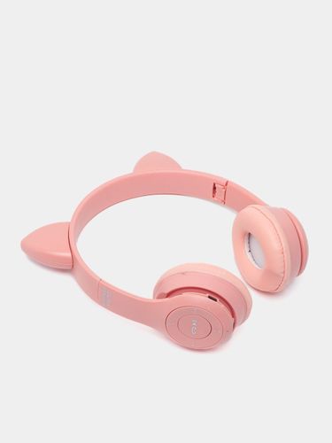 Беспроводные Bluetooth наушники с кошачьими светящимися ушками Cat Ear P47 M, Розовый, sotib olish