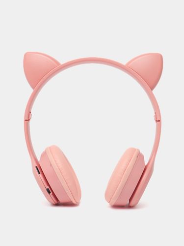 Беспроводные Bluetooth наушники с кошачьими светящимися ушками Cat Ear P47 M, Розовый, 5490000 UZS