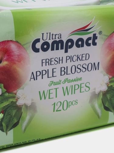Влажные салфетки Ultra Compact "Яблочный цветок", 120 шт, 3000000 UZS