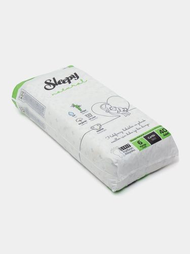 Детские подгузники Sleepy Natural Jumbo №6 15-25 кг, 40 шт, купить недорого