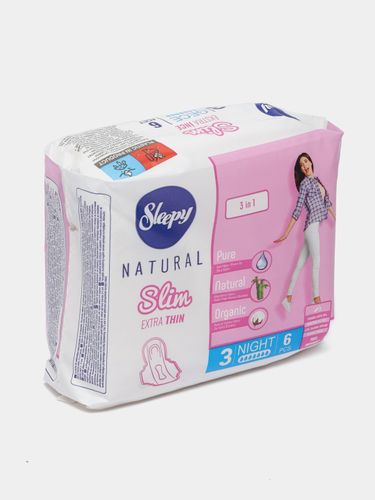 Женские прокладки Sleepy "Slim" Night №3, 6 шт, купить недорого