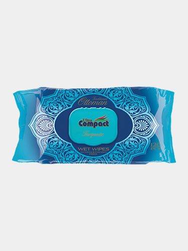 Влажные салфетки Ultra Compact "Ottoman & Turquoise",c крышкой 120 шт