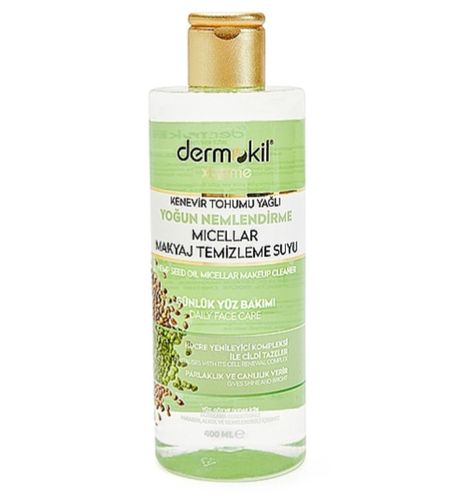 Мицеллярная вода Dermokil c маслом семян конопли для снятия макияжа, 400 мл
