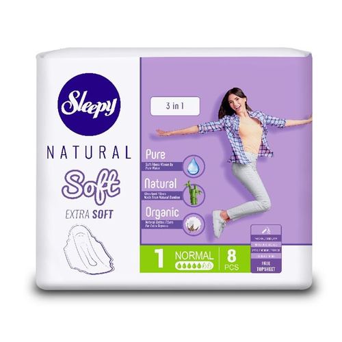 Женские прокладки Sleepy 5 капель"Soft" Normal №1, 8 шт