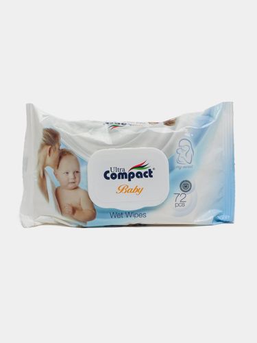 Детские влажные салфетки Ultra Compact, 72 шт, фото