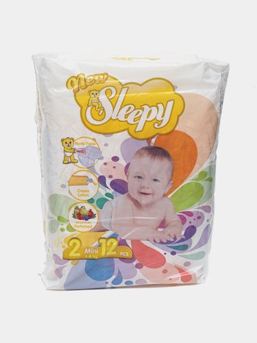 Bolalar tagliklari New Sleepy Standart №2 3-6 kg, 12 dona