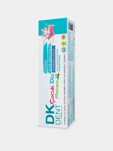 Детская зубная паста Dermokil c экстрактом гвоздики + набор щеток, 50 мл, в Узбекистане
