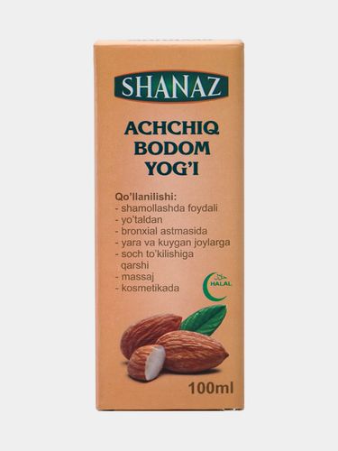 Achchiq bodom yog'i Shanaz, 100 ml