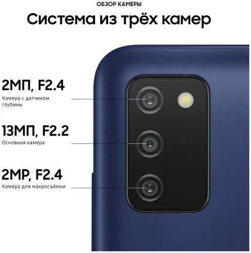 Смартфон Samsung Galaxy A03S, Синий, 2/32 GB, купить недорого