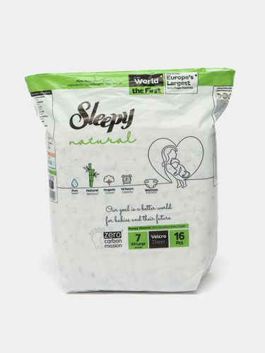 Bolalar tagliklari Sleepy Natural №7 20-30 kg, 16 dona, купить недорого