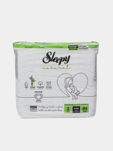 Детские подгузники Sleepy Natural Jumbo №2 3-6 кг, 84 шт