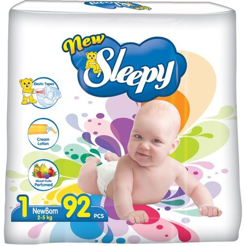 Детские подгузники New Sleepy Jumbo №1 2-5 кг, 92 шт