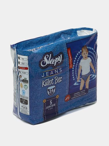 Детские подгузники-трусики Sleepy Jeans №5 11-18 кг, 24 шт