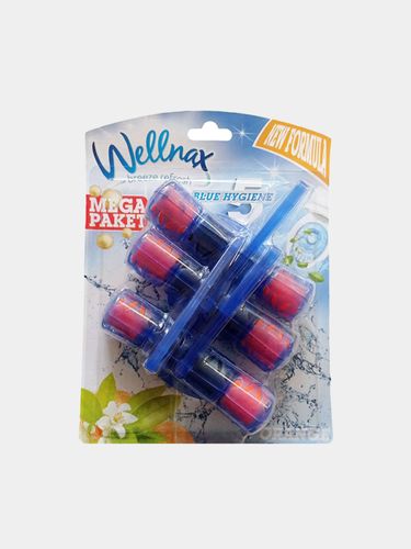 Чистящее средство для унитаза Wellnax Blue Water "Orange", 3х50 гр