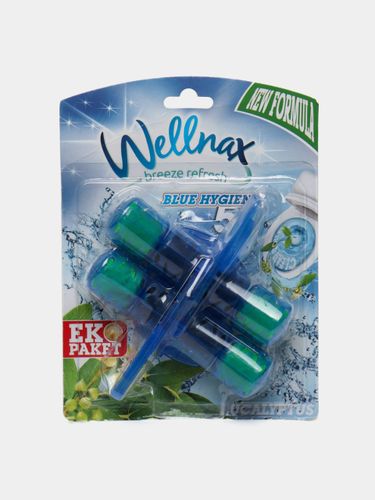 Чистящее средство для унитаза Wellnax Blue Water "Eucaliptus", 2х50 гр