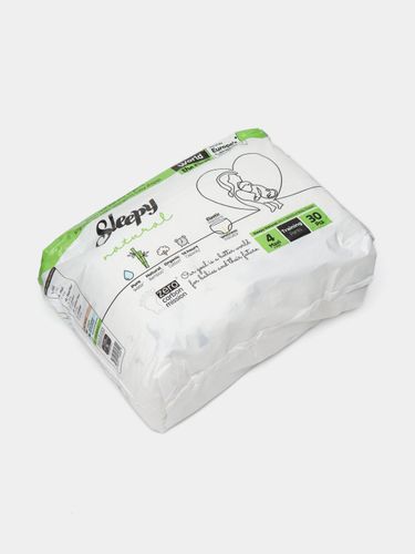 Детские подгузники-трусики Sleepy Natural Pants №4 7-14 кг, 30 шт, купить недорого