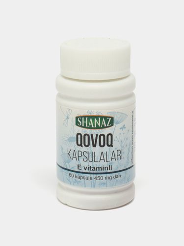 E vitamini bilan qovoq kapsulalari Shanaz, 60 kapsula