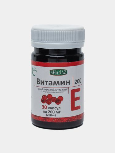 Витамин Е Shanaz 200ME, 30 капсул
