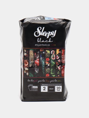 Женские прокладки Sleepy "Black Lady",(Long) №2 (20шт), купить недорого