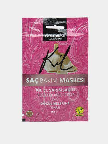 Sarimsoq va loy bilan Dermokil sochni parvarish qilish niqobi, 35 ml