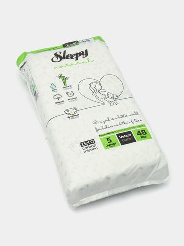 Детские подгузники Sleepy Natural Jumbo №5 11-18 кг, 48 шт