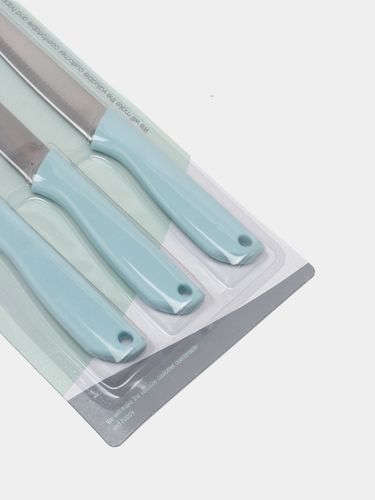 Набор кухонных ножей BE-3, 3 шт, Синий, фото