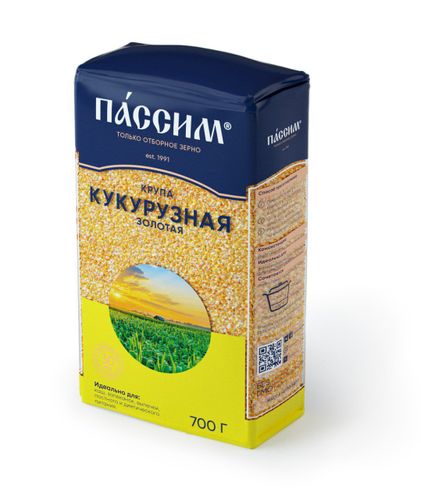 Кукурузная "Золотая" крупа Пассим мягкая упаковка, 700 г