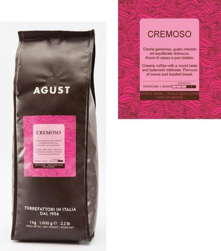 Qahva donalari Agust Cremoso roasted Premium-class, 1 kg, купить недорого