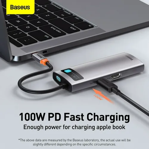 USB-хаб Baseus CAHUB CX0G 5/1, Серебристый, в Узбекистане