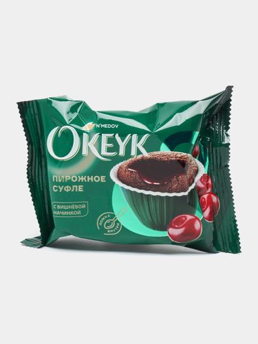 Пирожное суфле OKEYK с вишневый начинкой, 70 г