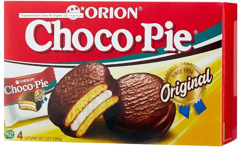 Бисквитные пирожное Orion Choco-Pie, 4 шт