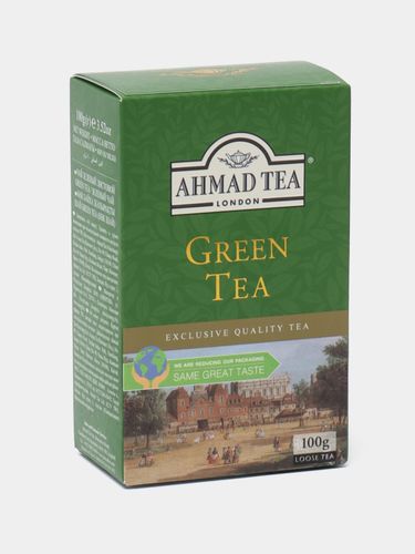 Листовой чай зеленый Ahmad Tea London Green Tea, 100 гр