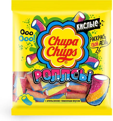 Мармелад Chupa Chups Кислые Роллсы, 150 г