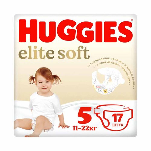 Tagliklar Huggies Elite Soft, 5 (12-22 kg), 17 dona