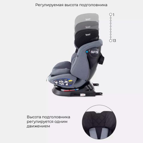 Автокресло RANT Nitro isofix UB619A, Серый, sotib olish