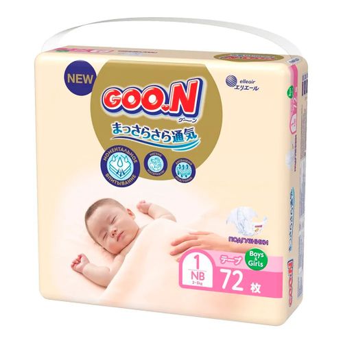 Подгузники Goon Premium Soft, NB (2-5 кг), 72 шт