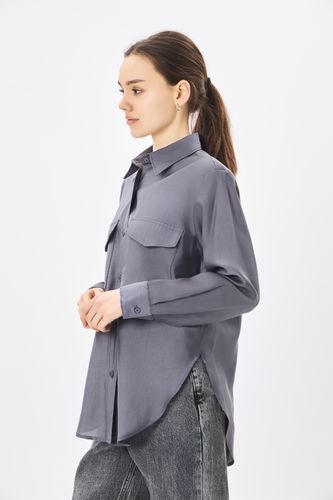 Женская рубашка длинный рукав Terra Pro AW23WES-21011, Dark Grey, в Узбекистане