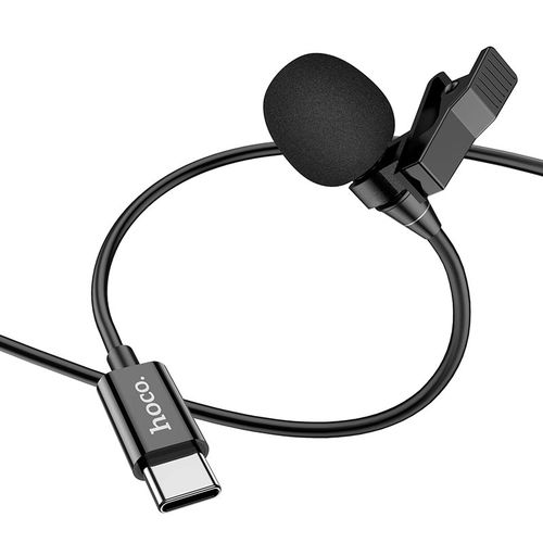 Петличный микрофон Hoco L14 для Type-C, Черный, 14000000 UZS