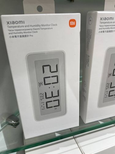 Датчик температуры и влажности Xiaomi с часами LYWSD02MMC, Белый, фото