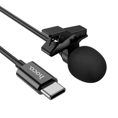 Петличный микрофон Hoco L14 для Type-C, Черный, arzon