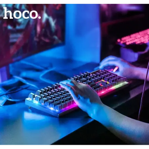 Проводная клавиатура + мышь Hoco GM11 EN / RU, Черный, 18000000 UZS