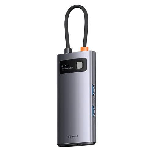 USB-хаб Baseus Metal Gleam Series 4в1 (WKWG070113), Черный, фото № 4