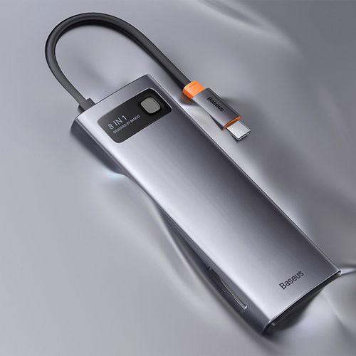 USB-хаб Baseus Metal Gleam Series 8в1 (WKWG050113), Черный, фото