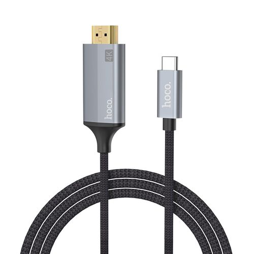 Кабель HDMI - Type-C Hoco UA13, Серебристый, фото