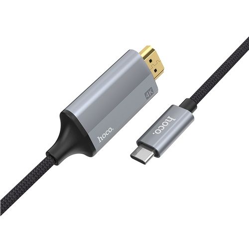 Кабель HDMI - Type-C Hoco UA13, Серебристый