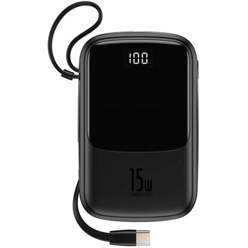 Tashqi batareya Baseus PPQD-A01, 10000 mAh 15W, Qora