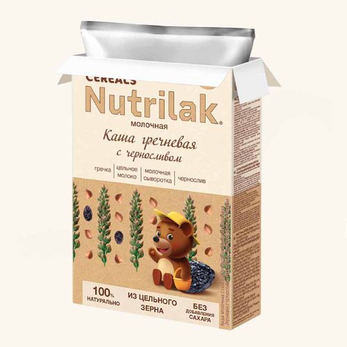 Каша молочная Nutrilak ProCereals гречневая с черносливом, 200 г