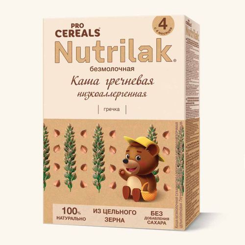 Каша безмолочная Nutrilak ProCereals гречневая низкоалергенная, 200 г